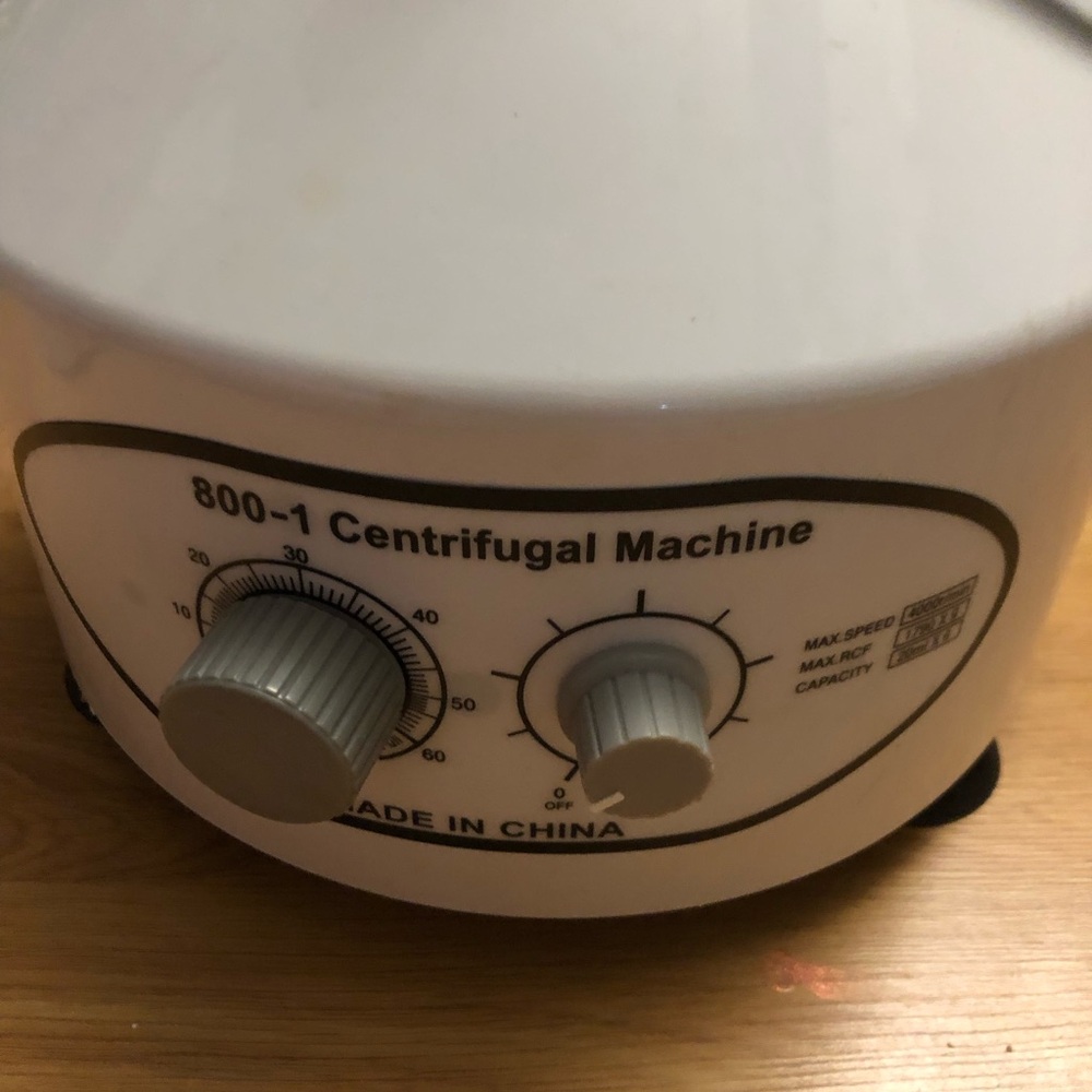 800-1 Centrifugal Machine | White and Gray Countertop Unit